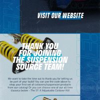 The Suspension Source - Welcome Email