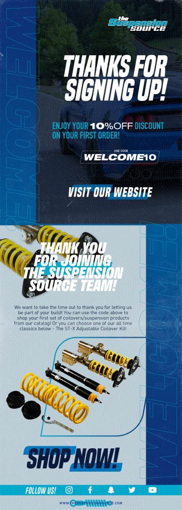 The Suspension Source - Welcome Email