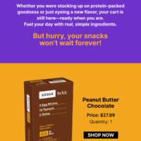 RXBAR - Abandoned Cart Email