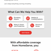 Homeserve - Welcome Email